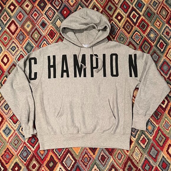 Champion Other - Vintage Champion Gray Sweatshirt – Size L, White Paper Tag, Bold Black Logo
